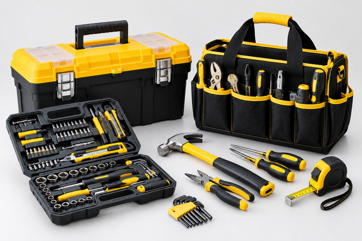 Toolboxes and organizer bags for storing household and workshop tools
